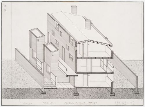 Housing redevelopment in Avenham, Preston, England: sectional axonometric