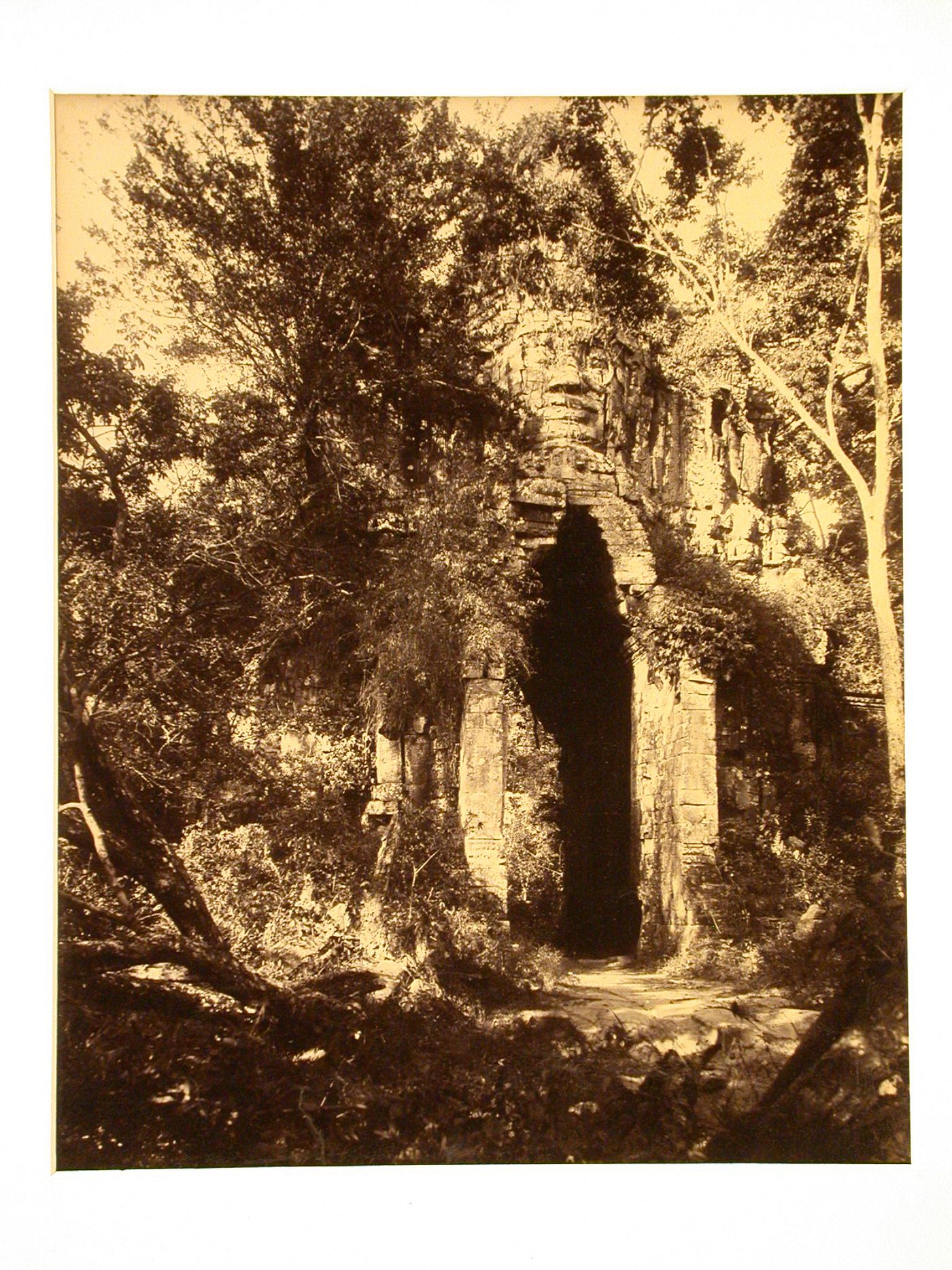 View of the west gate, Angkor Thom, Siam (now in Cambodia)