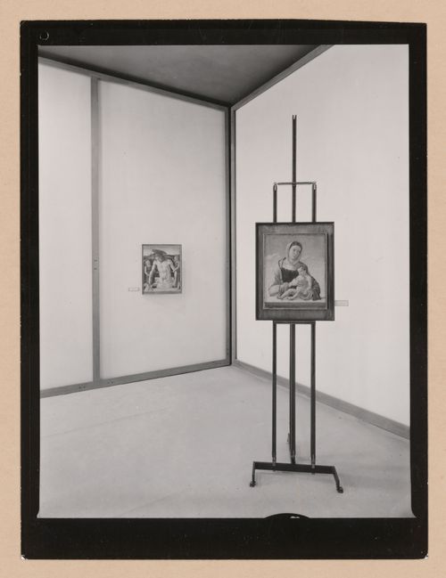 Interior view of a gallery showing paintings, Museo Correr, Venice, Italy