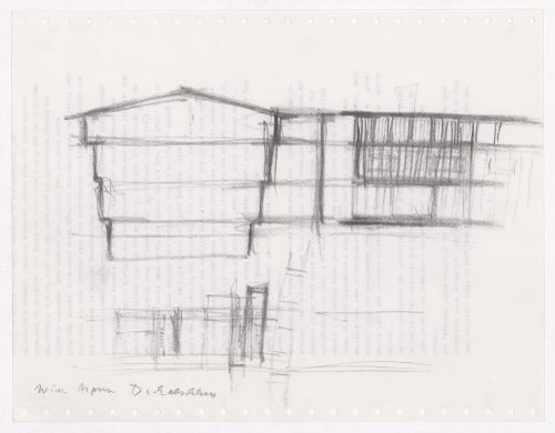 Housing Pilotengasse, Vienna-Aspern: Conceptual sketches, including siteplans, plans, elevations, and perspectives