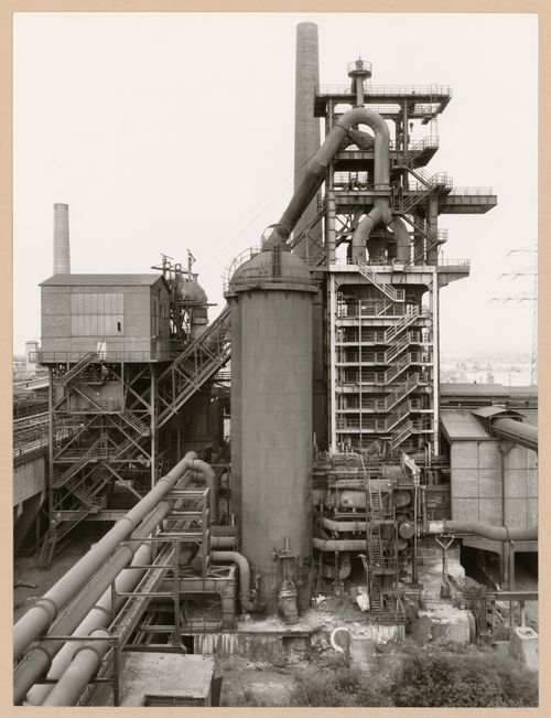 View of a blast furnace of Schalker Verein steel mill, Gelsenkirchen, Ruhr, Germany