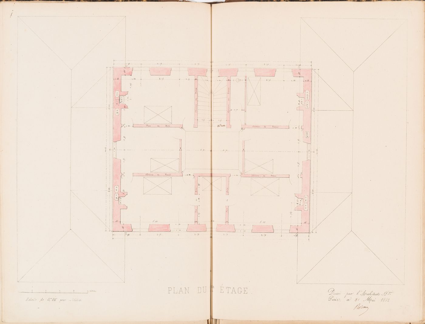 First floor plan for a country house for Madame de Lescure, Royan