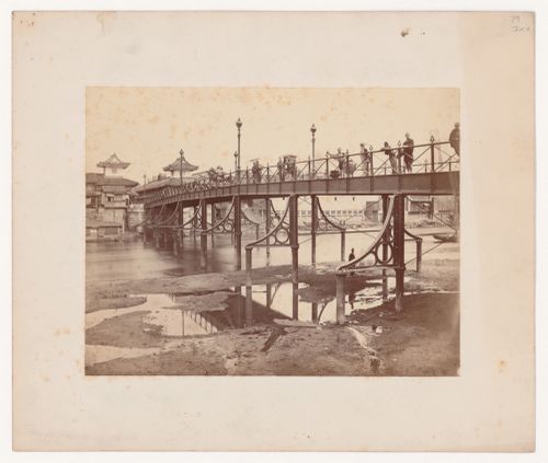 View of an iron [?] bridge, Osaka, Japan