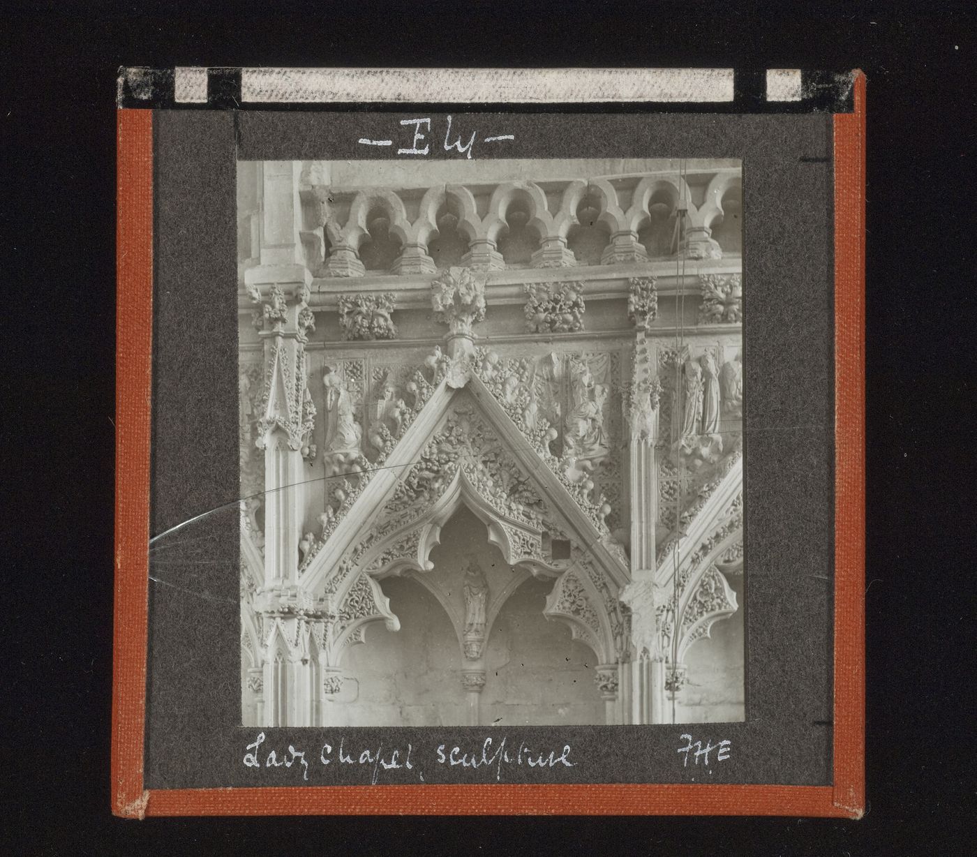 View of canopy with carvings in Lady Chapel, Ely, Cambridgeshire, England