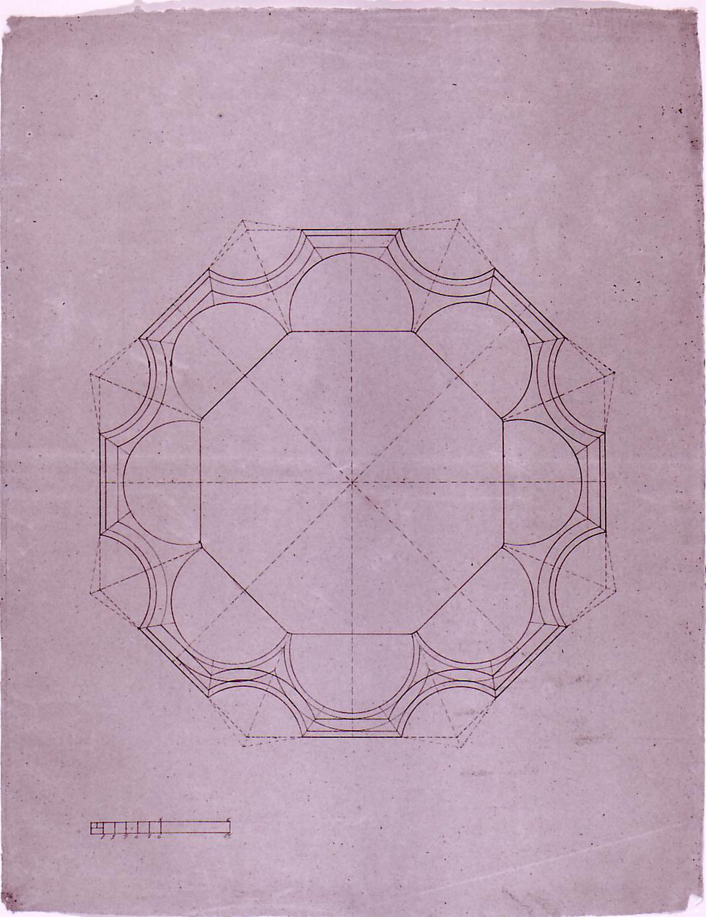 Plan for a column for Notre-Dame de Montréal