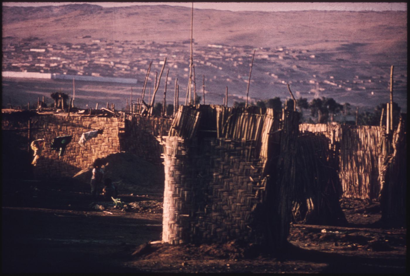 View of a newly built settlement, Chimbote, Peru