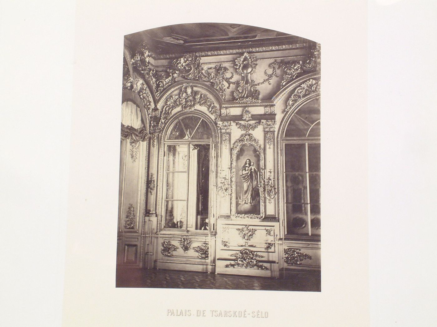 Interior view of the imperial gallery of the chapel, Catherine's Palace, Tsarskoye Selo (now Pushkin), Russia