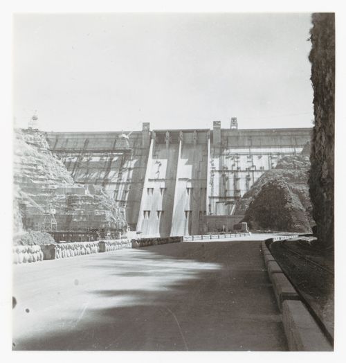 View of the Bhakra Dam under construction, India