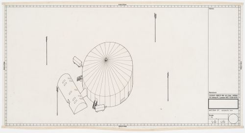 Axonometric view for Hair Tent,  Amsterdam site