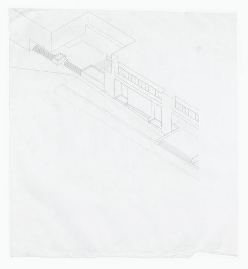 Axonometric drawing for Henry Moore Sculpture Centre, Art Gallery of Ontario, Stage I Expansion, Toronto