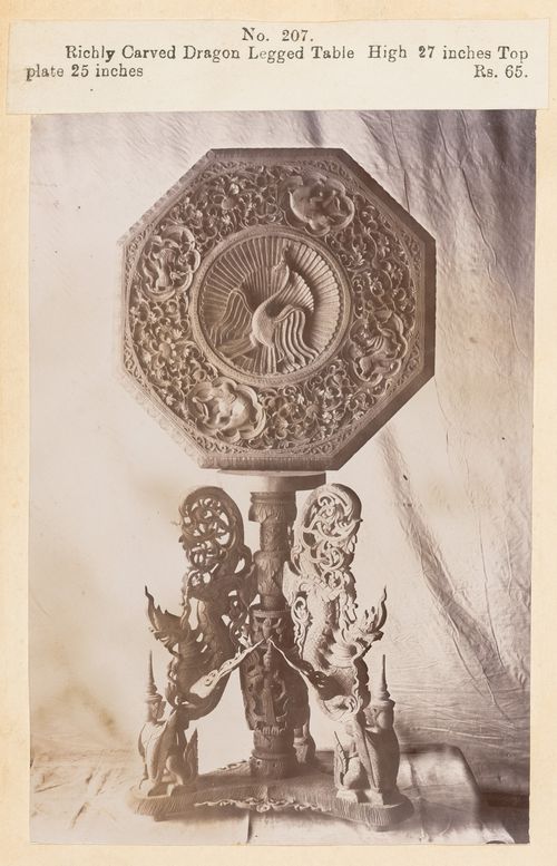 View of tables, F. Beato Limited, C Road, Mandalay, Burma (now Myanmar)