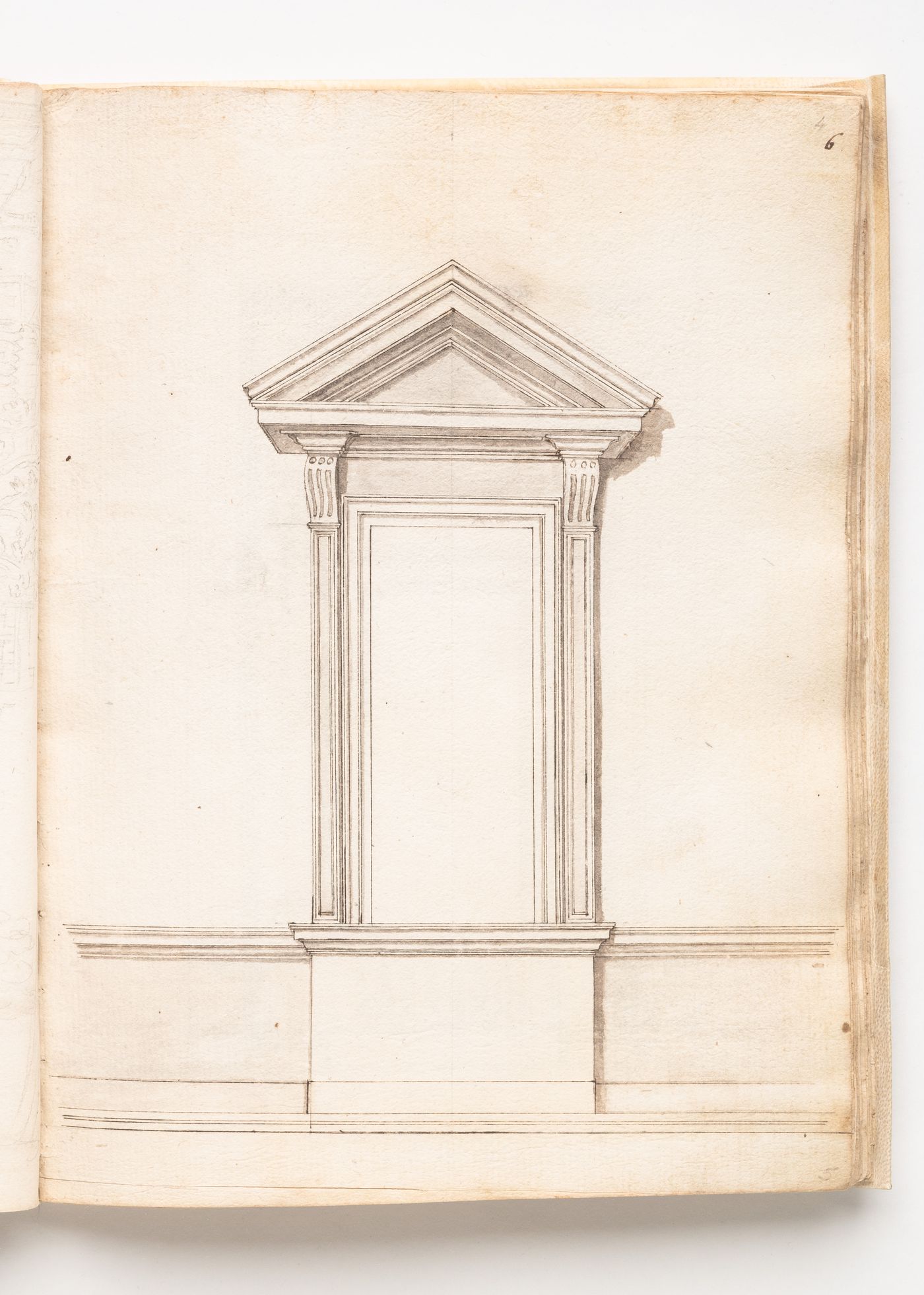 Elevation of window from the main floor of the courtyard façade of the Palazzo Farnese, Rome