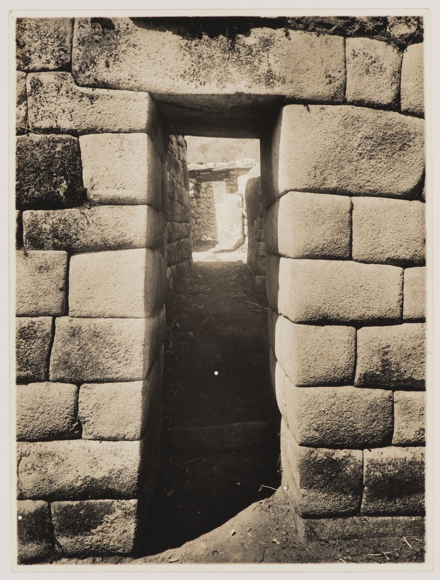 View of an entrance leading to an alley, Machu Picchu, Peru