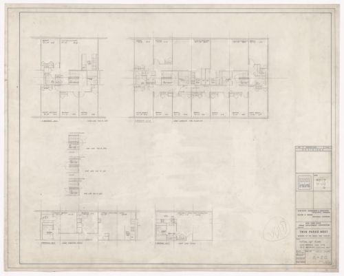 Typical unit plans for Twin Parks West, Sites R5-7, 10-12, 6, Bronx, New York