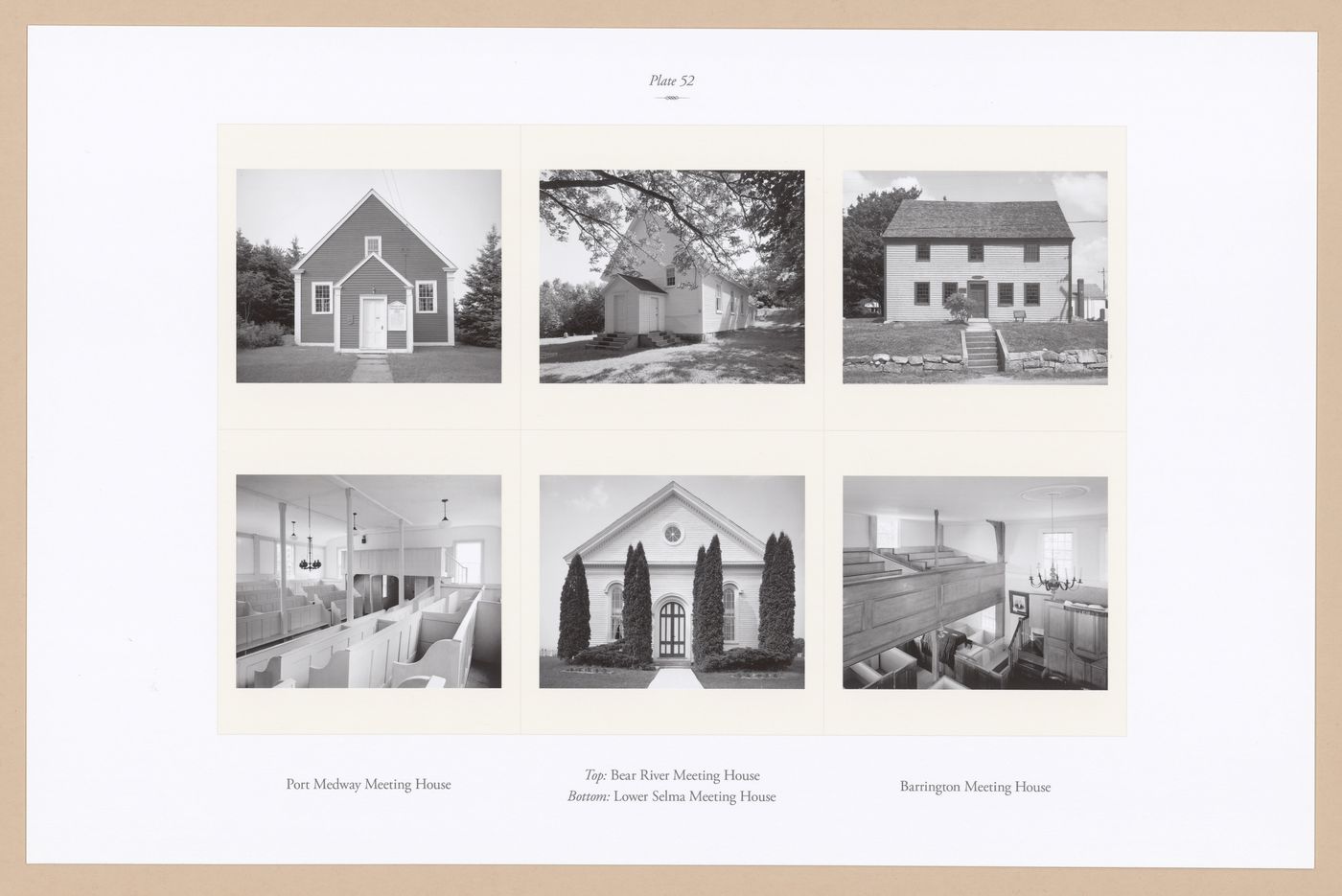 Plate 52: Meeting Houses, from the portfolio, A Nova Scotia Archive