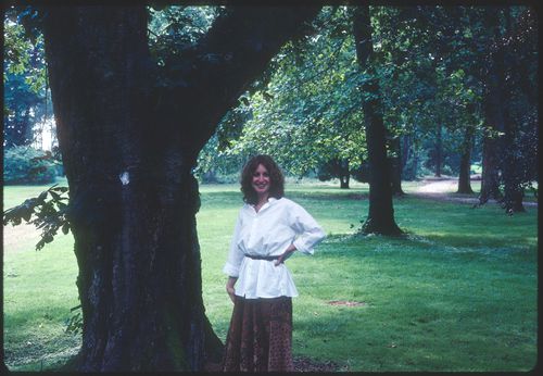 Jane Crawford in Alfred Schmela's park, Dusseldorf, Germany