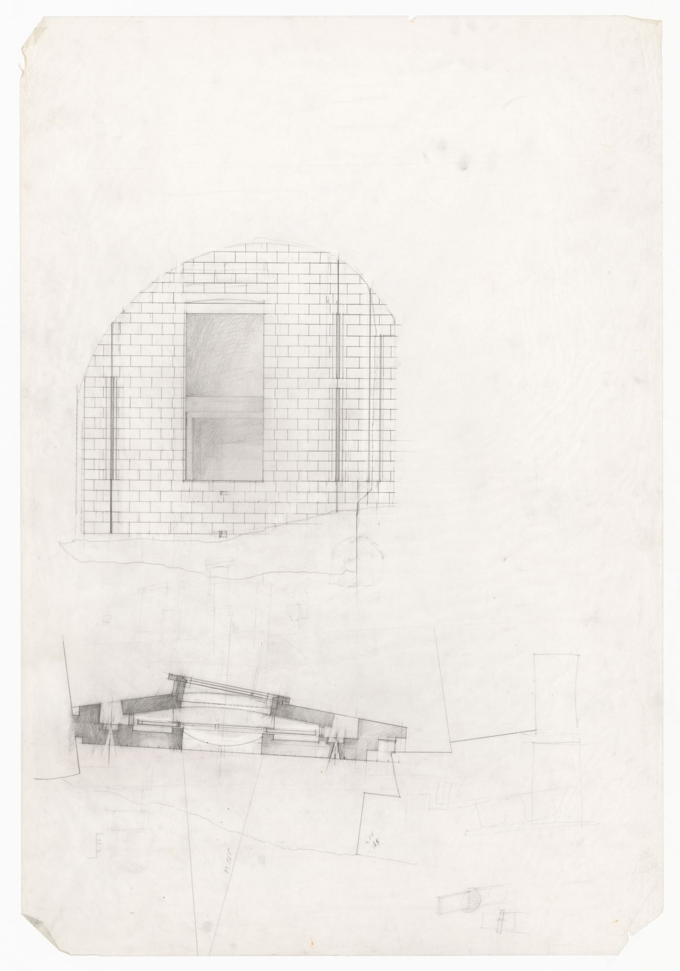 Elevation and details for Casa per Vittorio Matino, Otranto, Italy