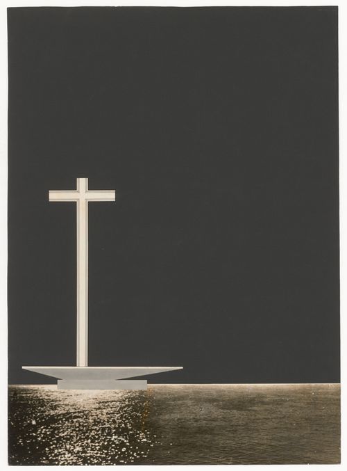 Photomontage showing the church on Rio de la Plata for Cruz en el Rio de la Plata, Buenos Aires, Argentina