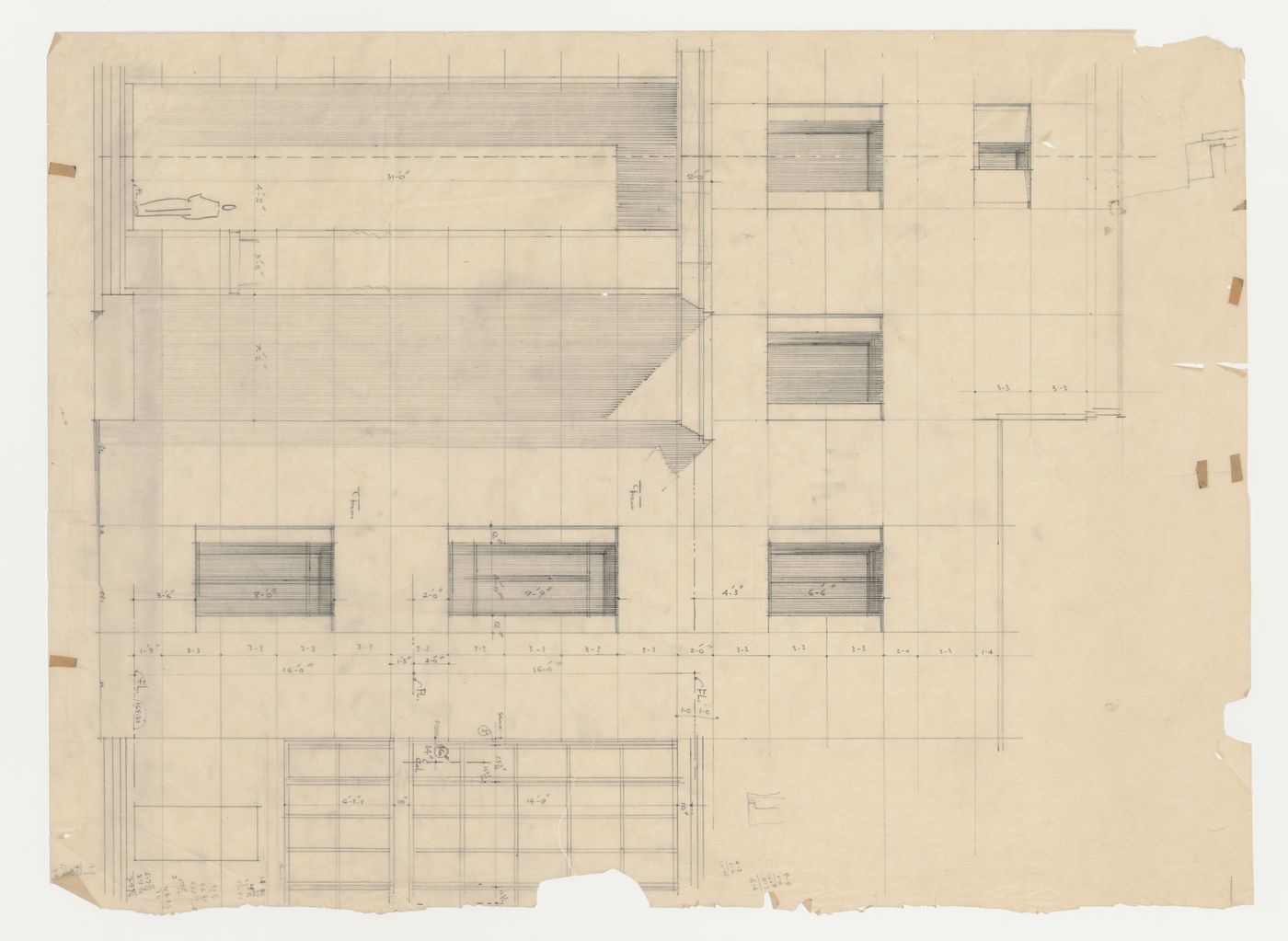 Étude : façade, Imprimerie Nationale du Canada, Hull, Québec, Canada