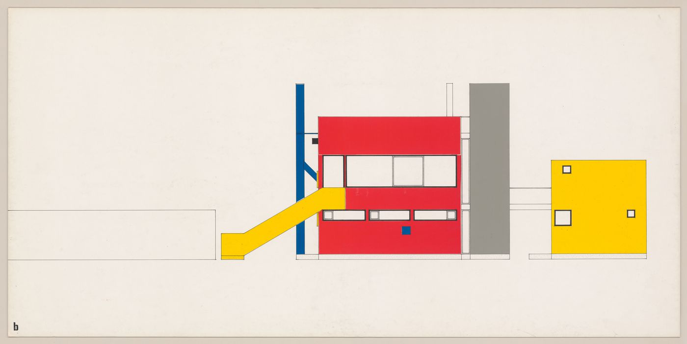 Elevation for Red-Yellow House B