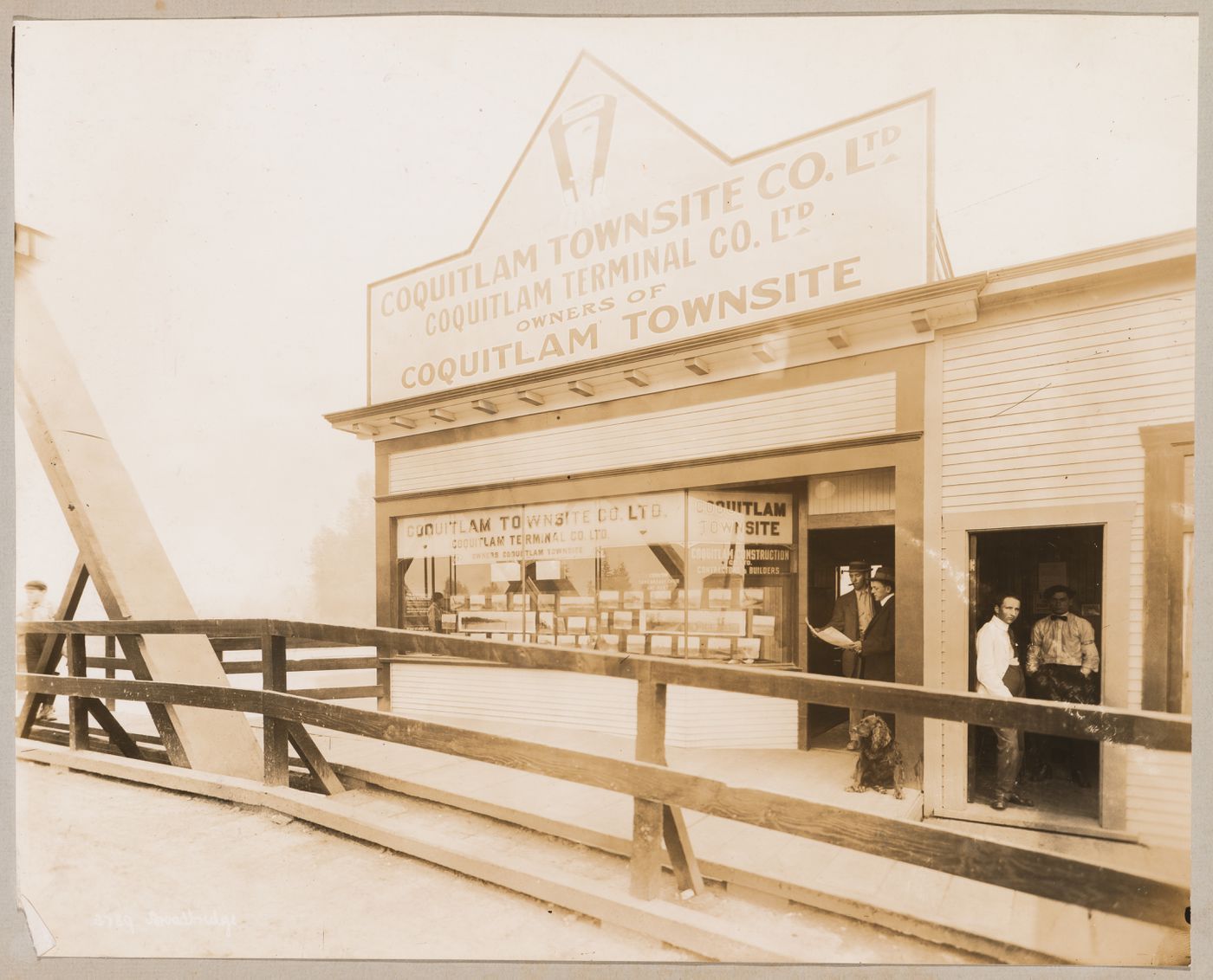 View of the Canadian Pacific Railroad Company Terminal office, Coquitlam (now Port Coquitlam), British Columbia