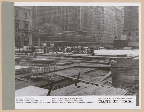Seagram building under construction, 375 Park avenue, New York, N.Y., south-west view