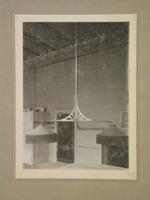 Interior view of a hanging lamp in the kitchen [?], Beurs [Stock Exchange] (also known as the Koopmansbeurs [Merchant Stock Exchange] or Beurs van Berlage), Beursplein/Damrak 213-247, Amsterdam, Netherlands