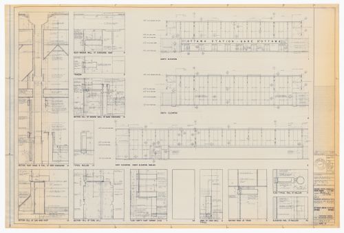 Concourse window elevations and details for Ottawa Union Station, Ottawa, Ontario