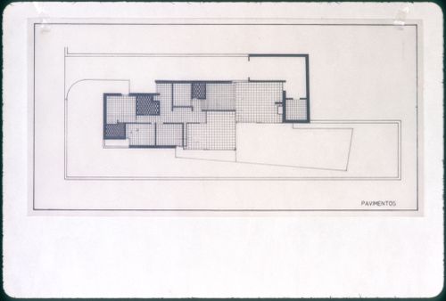 Slide of plan for Casa Manuel Magalhães, Porto