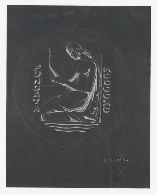 Esquisse pour le sceau de l'Association des architectes de la province de Québec