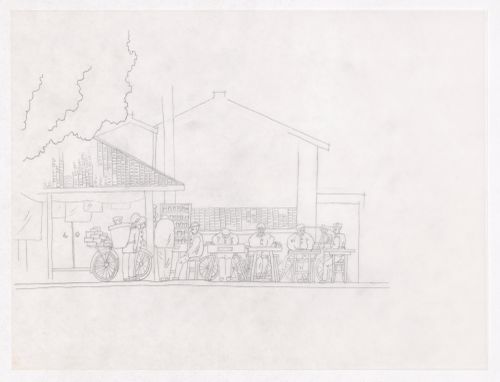 Illustration showing the traditional living patterns for the Sichuan housing project for "Housing a Billion: Urban Upgrading: Design Ideals for Rural China" publication
