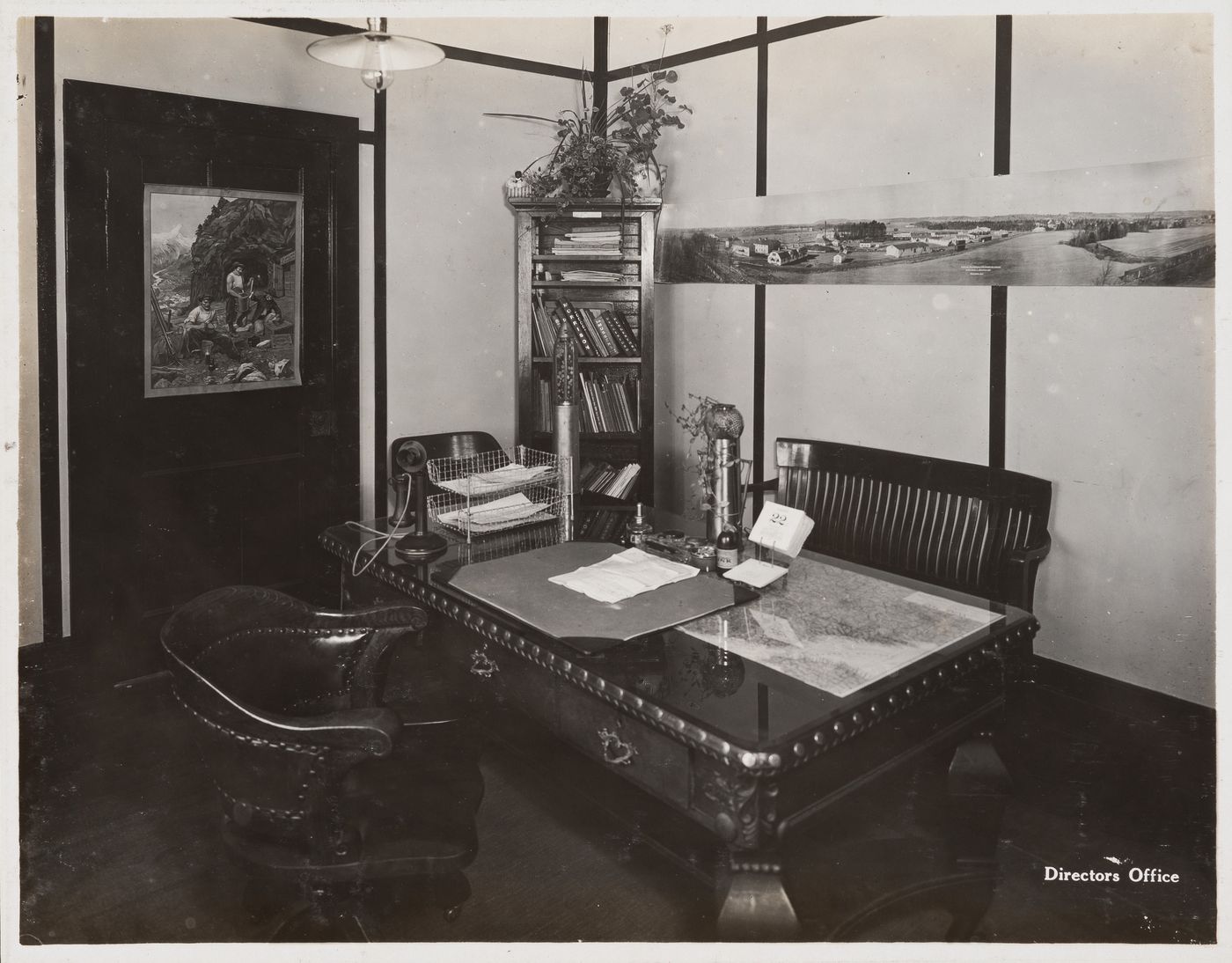 Interior view of director's office at the Energite Explosives Plant No. 3, the Shell Loading Plant, Renfrew, Ontario, Canada