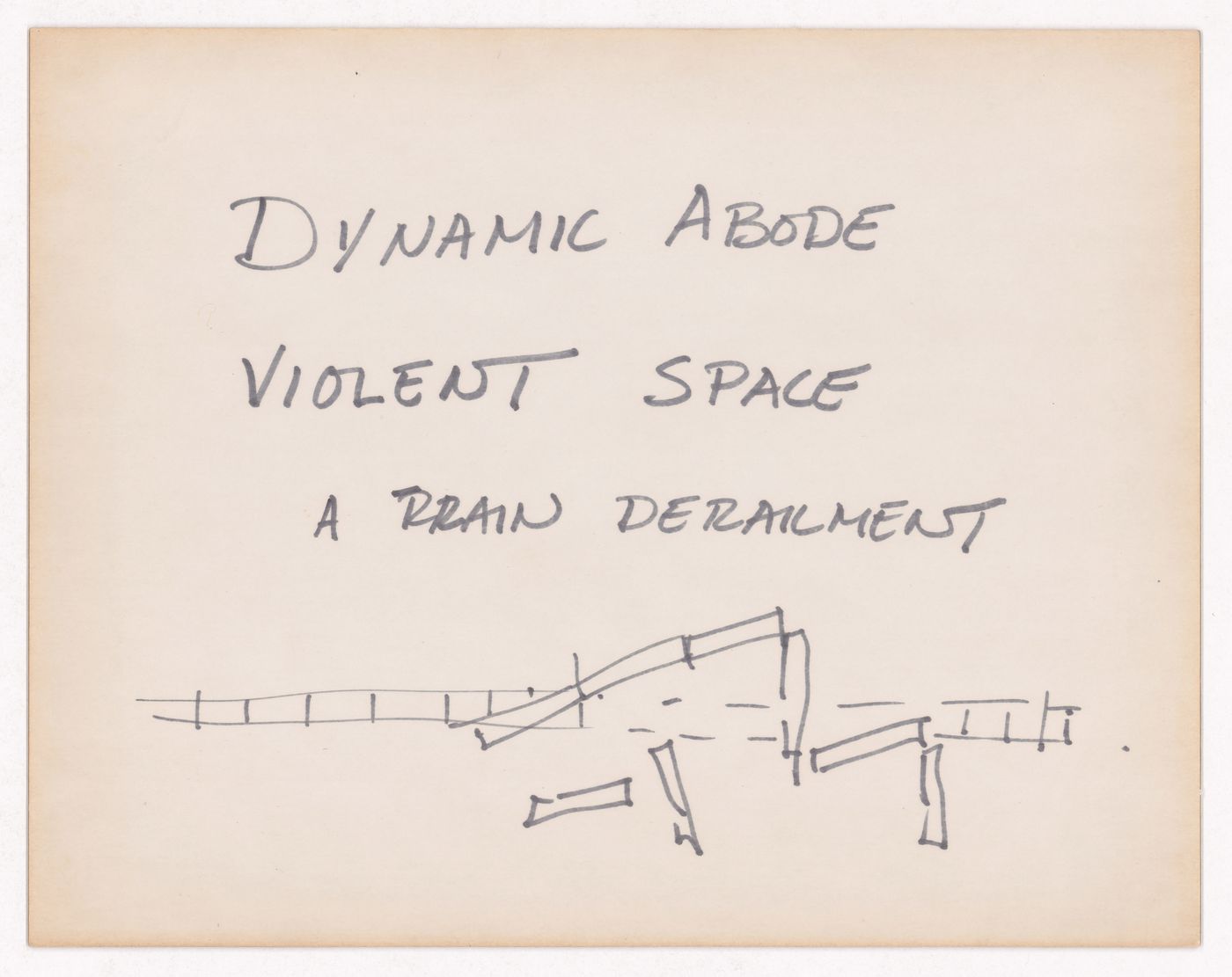 Dynamic abode / violent space / a train derailment