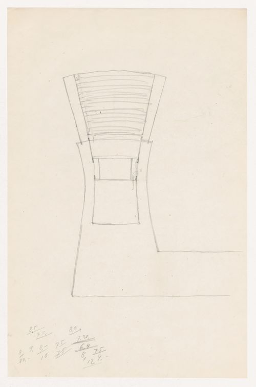 Sketch plan for an auditorium for Illinois Institute of Technology