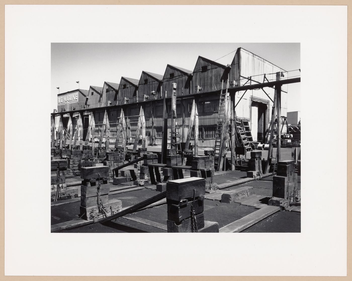 Machine shop and cradle, B.C. Marine Ltd., Vancouver, British Columbia, from the series The Forms of Canadian Industrial Architecture