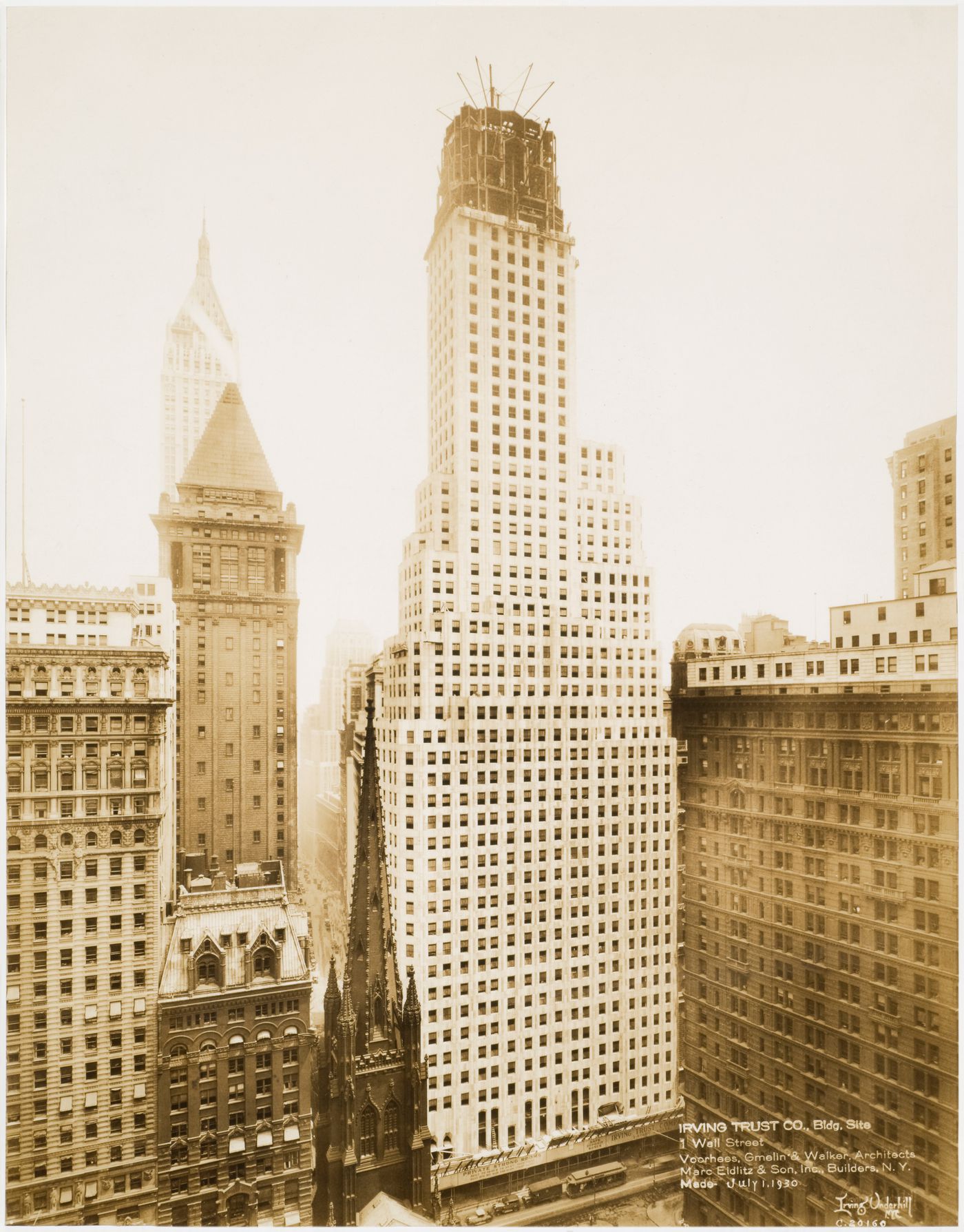 Irving Trust Company Building Site, 1 Wall Street, New York City