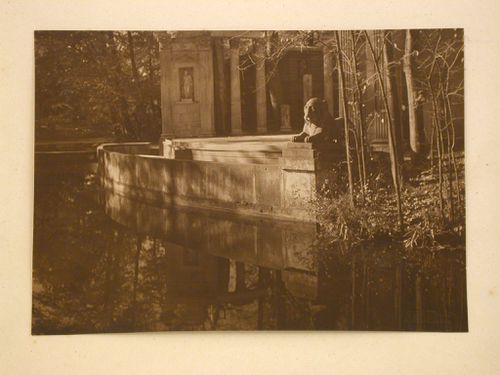 Partial view of stage with pseudo-classical ruins in background, guarded by a lion sculpted by Tommaso Righi according to a design by André Jean Lebrun, Theater on the Island, Lazienki Park, Warsaw, Poland