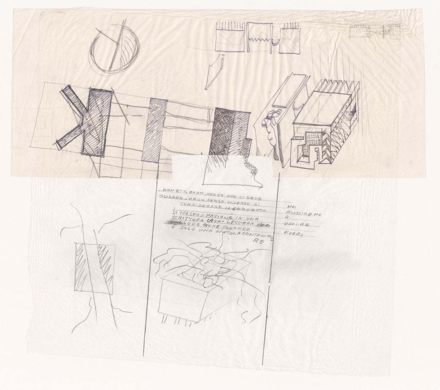 Sketches and notes for Prison project