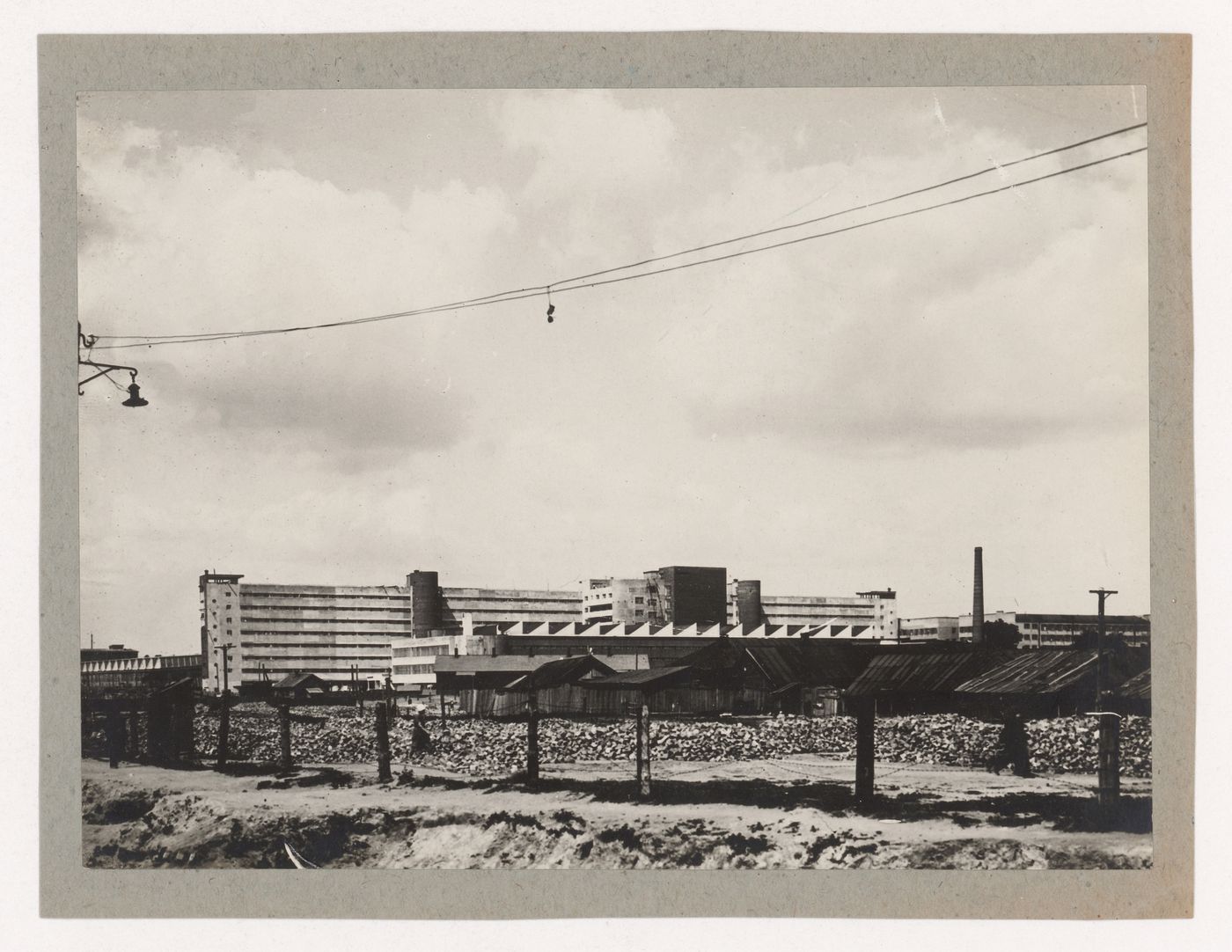 Distant view of the house-commune of the students of the Textile Institute, Moscow