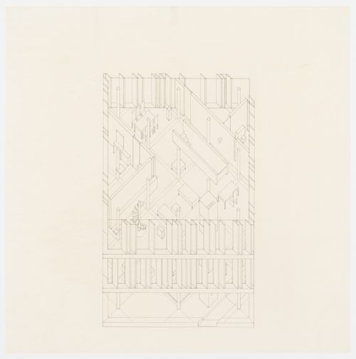 Axonometric drawing for Diamond House A