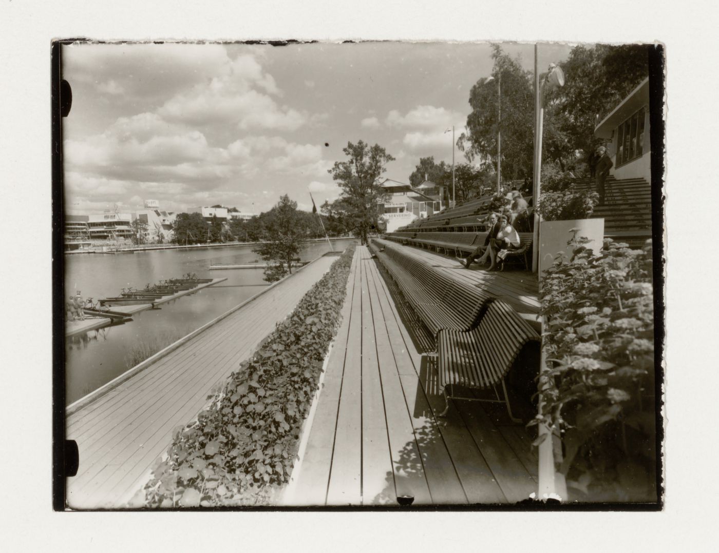 Distant view of the Stockholm Exhibition of 1930 from the Aquarium bleachers, Stockholm