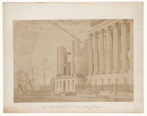 Part of 15th Street (or East) Front of Treasury Building & Extension