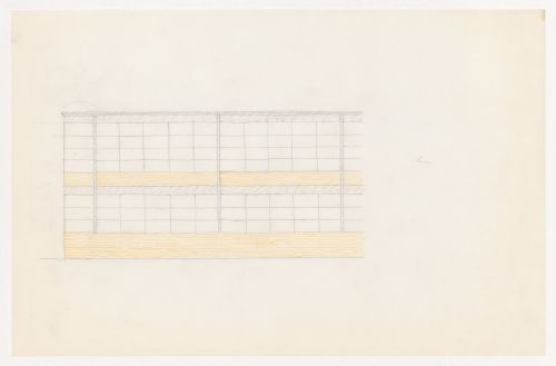 Partial sketch elevation for the Metallurgy Building, Illinois Institute of Technology, Chicago