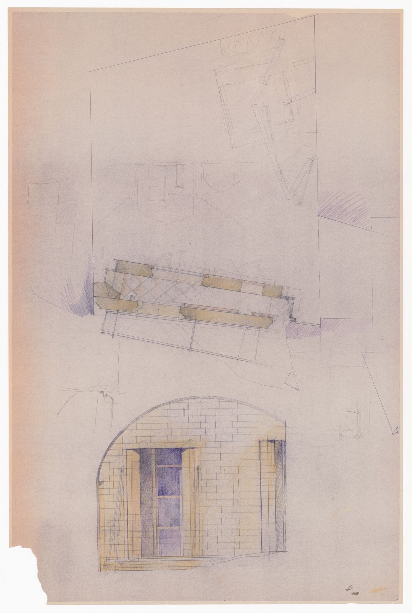 Sketches and details for Casa per Vittorio Matino, Otranto, Italy