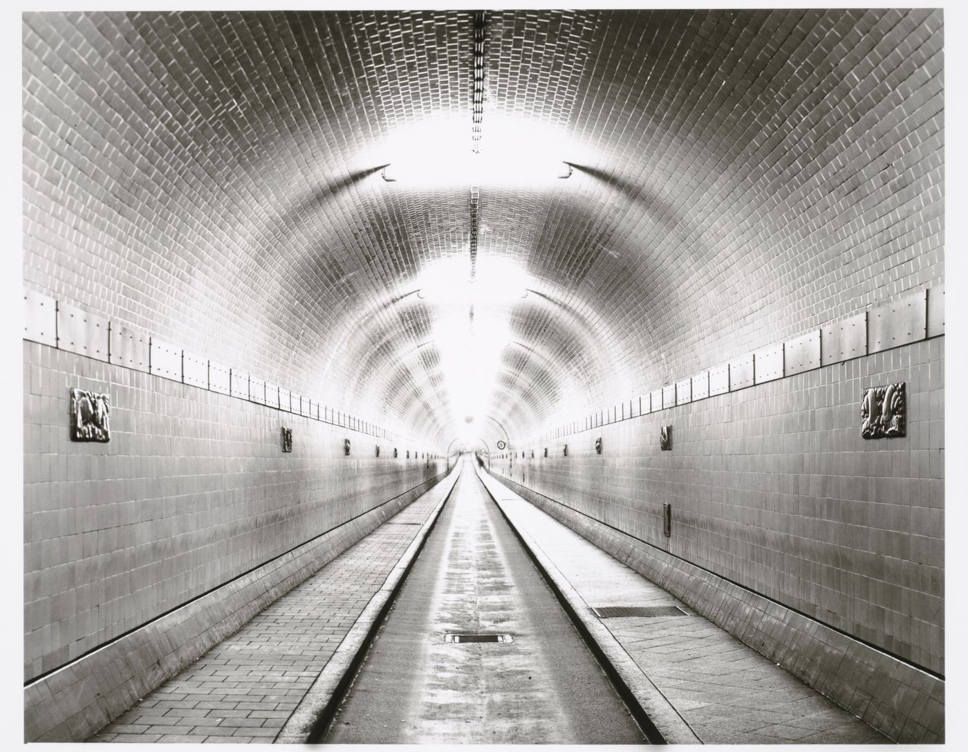 Interior view of the Alter Elbtunnel [Old Elbe Tunnel], Hamburg, Germany