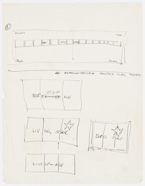 Sketch for “An anarchitectura politics ical poster”