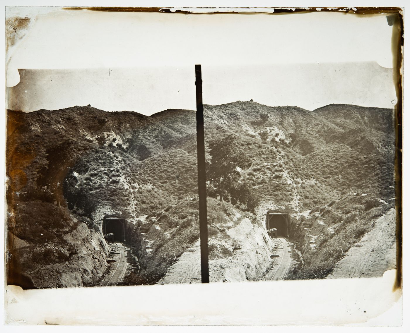Stereograph of San Fernando Tunnel, Los Angeles County, California, United States of America