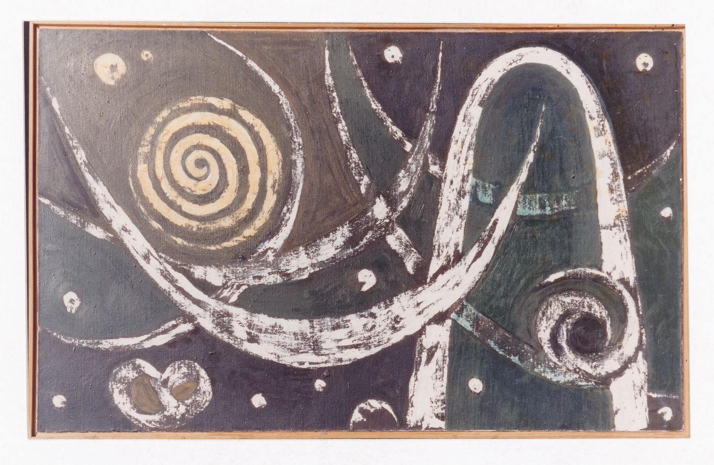 Photograph of Aditya Prakash's painting of abstract forms