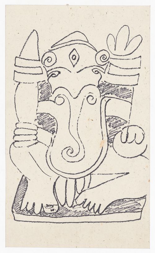 Drawing of abstract Ganesha by Aditya Prakash