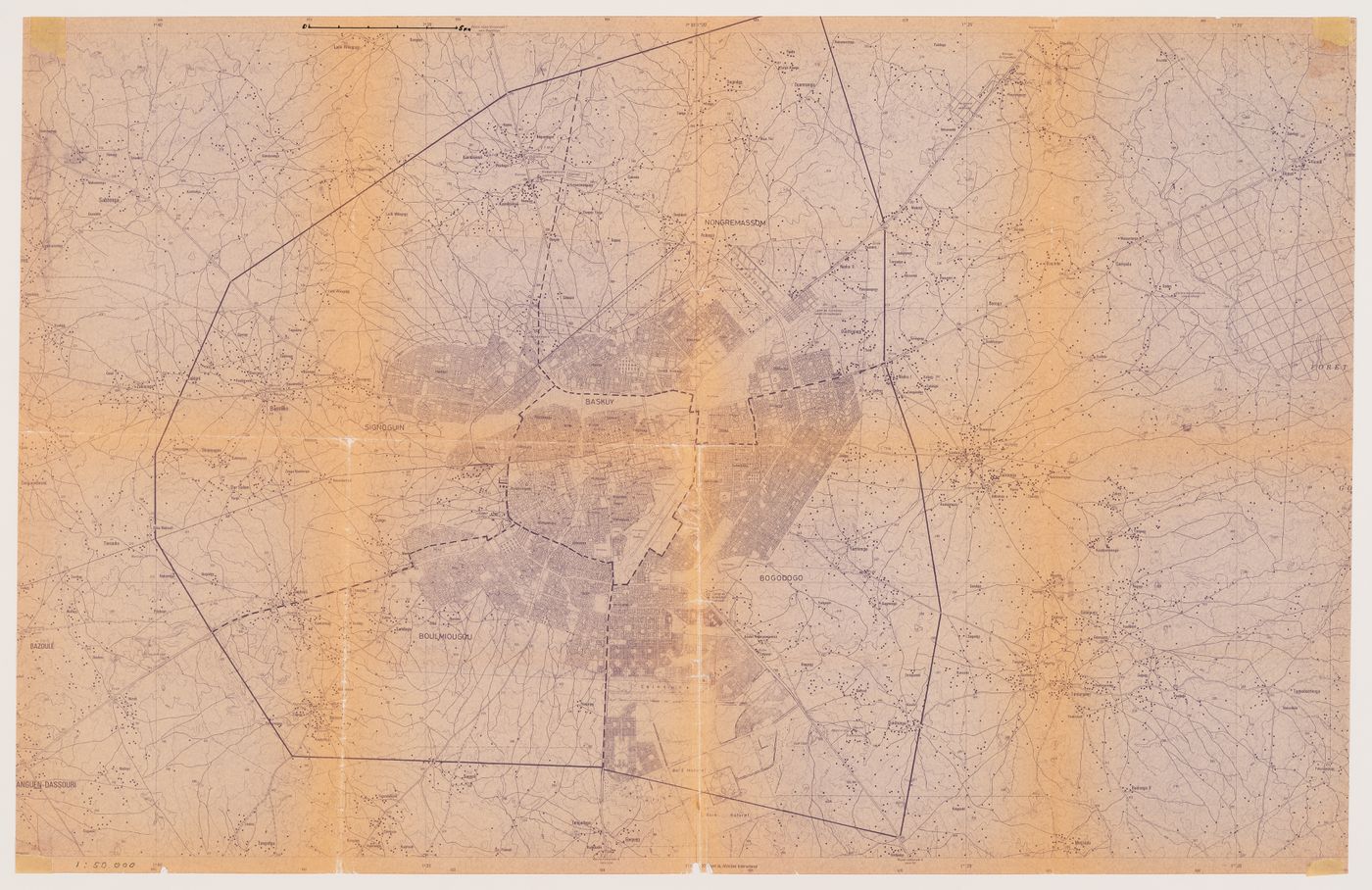 Map of Ouagadougou, Burkina Faso